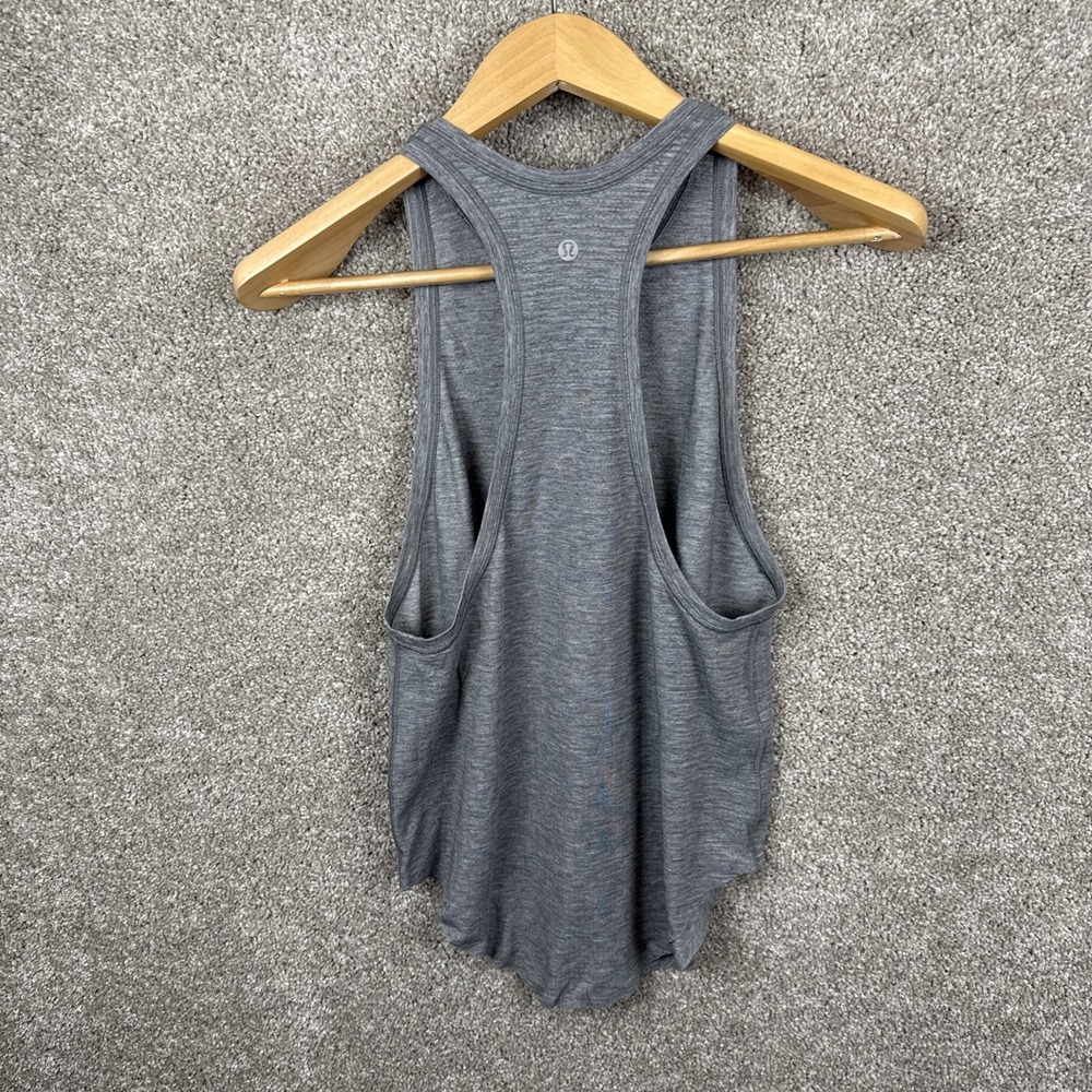 Lululemon Womens XS Heathered Gray Racerback Tank Top Space Dye Athletic - Picture 3 of 6